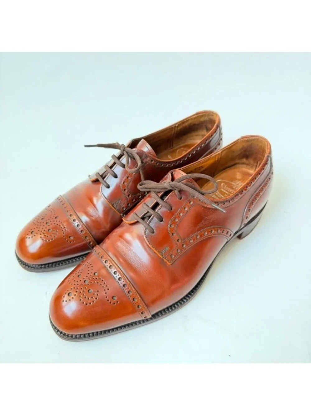 Church’s Custom Grade Full Brogue Oxford Mens Dress Shoes Brown size 9.5/10